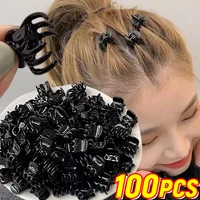 Petites pinces à cheveux pour femmes et filles, 10 à 100 pièces, Mini pinces coréennes en plastique Transparent noir, épingle à cheveux, accessoires de coiffure pour enfants 1