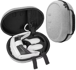 Durable Travel Carrying Case for VR Headset Protection (Grey Black)