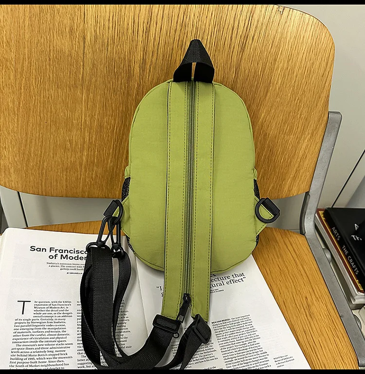 Trendige Retro-Umhängetasche, Brusttasche, Persönlichkeit, trendiger Farbblock-Rucksack in Mini-Größe, Outdoor-Sport, Wandern, doppelte Umhängetaschen – Detail 34