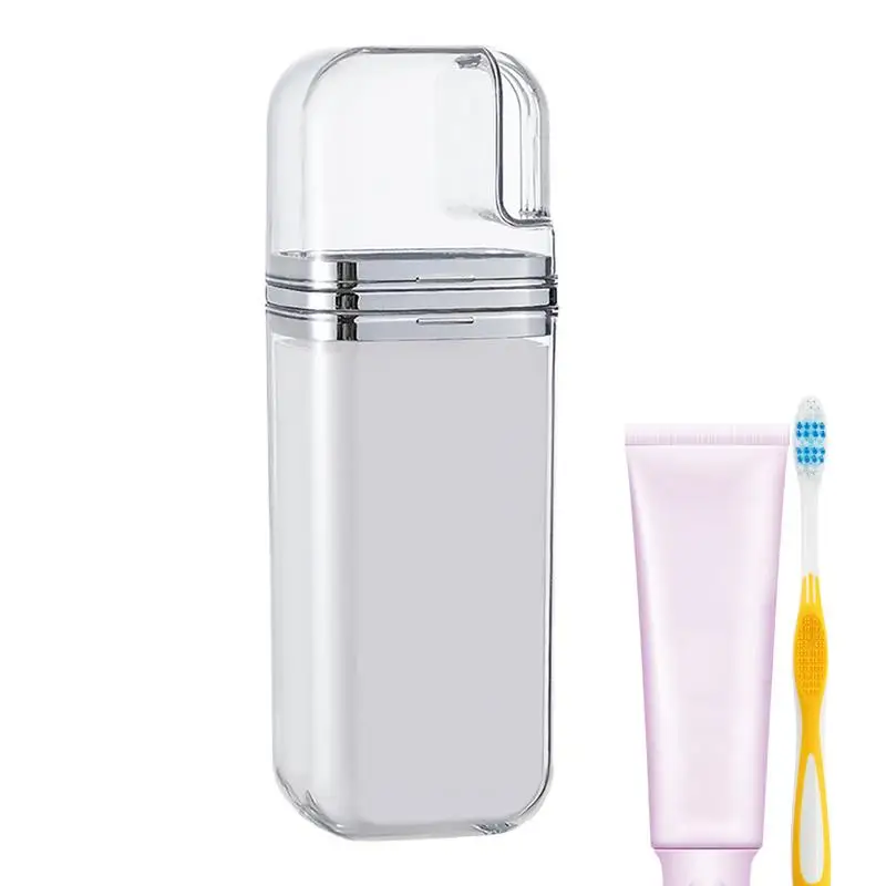 

Toothbrush Travel Case Portable Multifunctional 3 in 1 Toothbrush Container Toothpaste Storage for Camping household supply