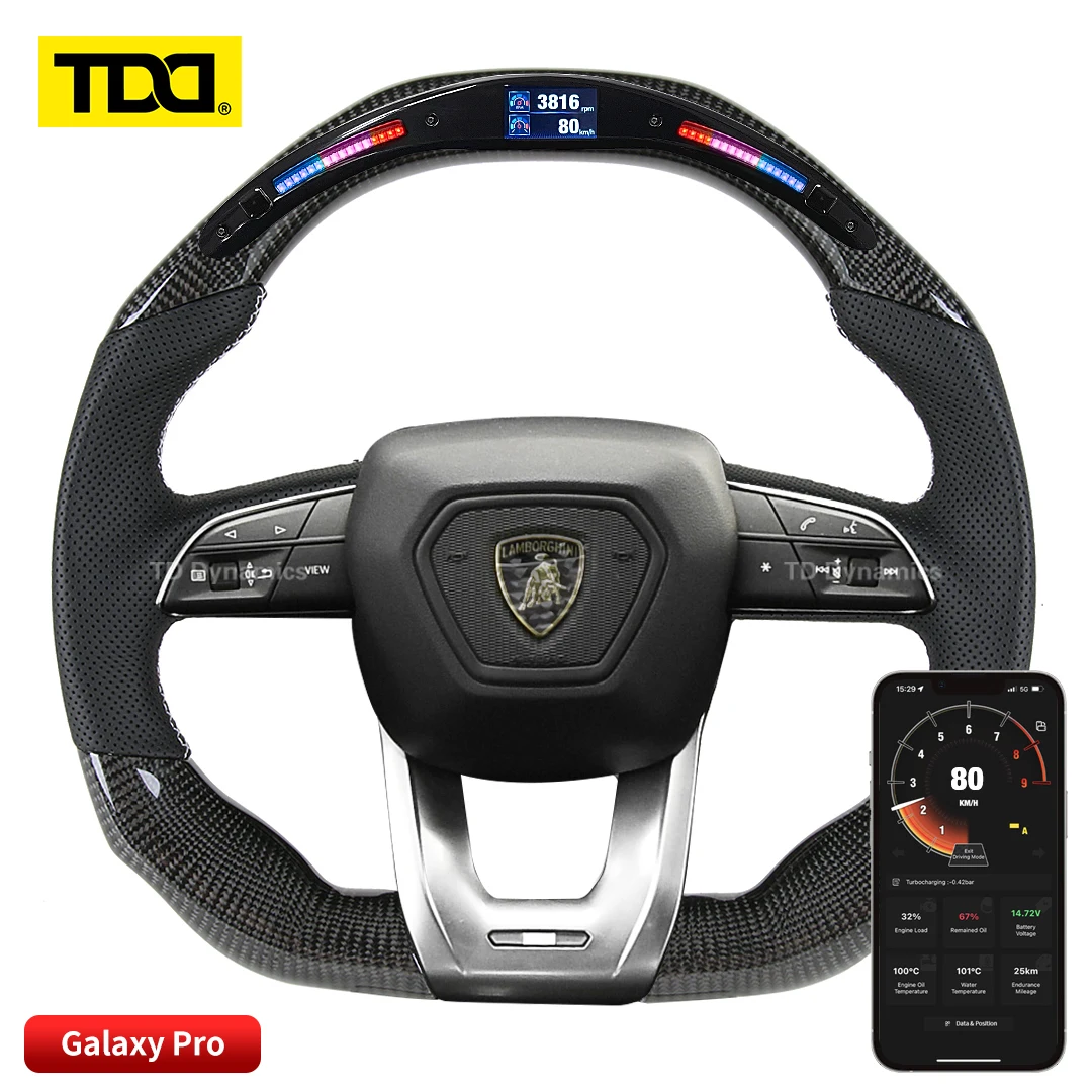 

TDD углеродное волокно под заказ smart Galaxy pro светодиодный руль для Lamborghini Urus