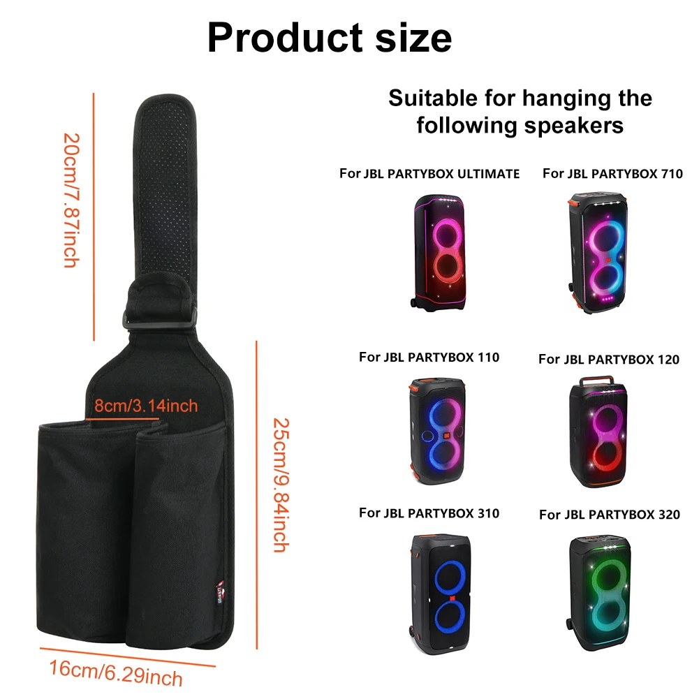 Mic Hanger Storage Holder Microphone Carrying Case Microphone Organizer for JBL PartyBox 110/120 Wireless Microphone