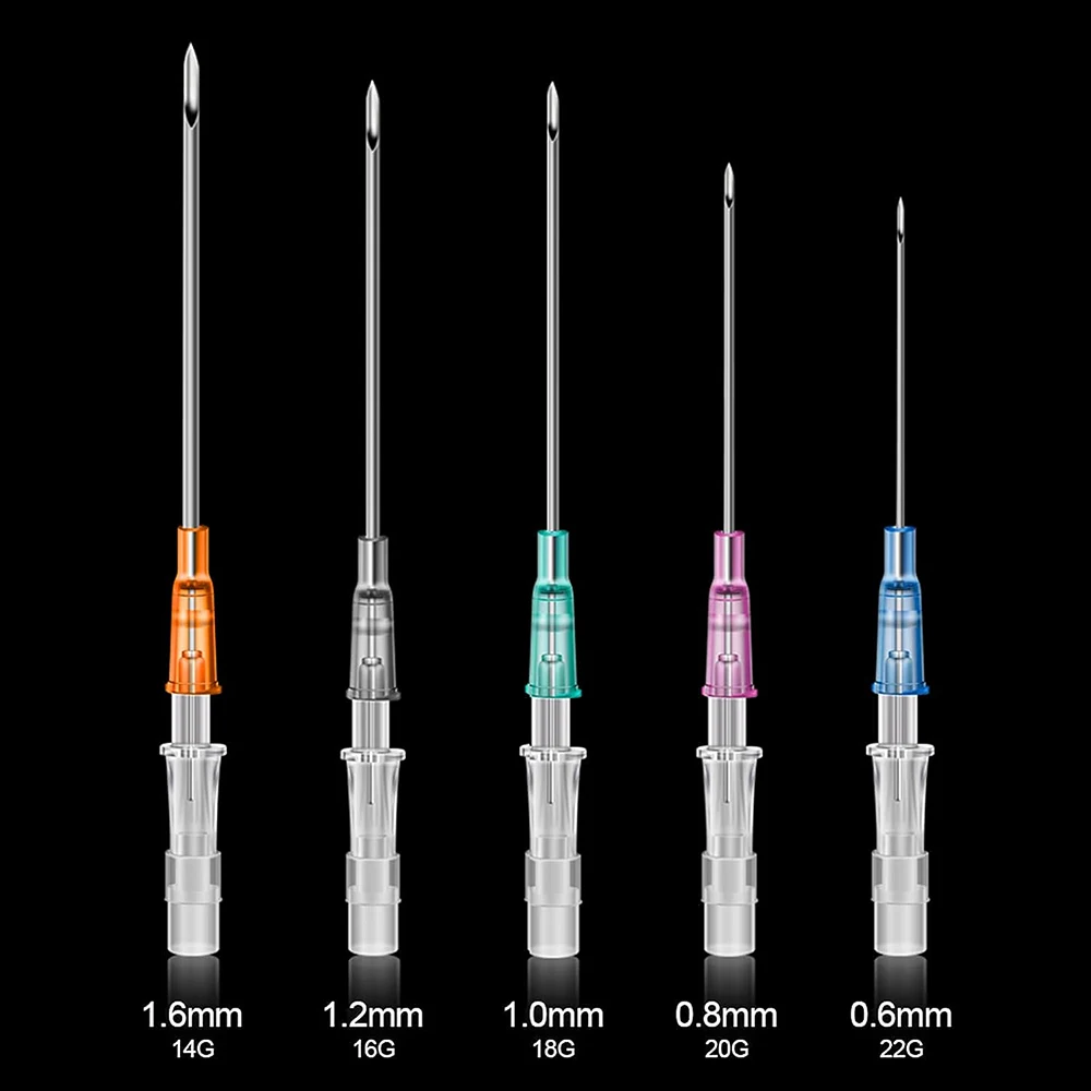 5 Sterile Body Art Piercing Needle Plastic Jewelry Insertion Sheath