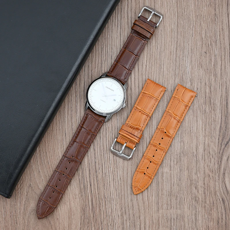 Universal Genuine Leather Quick Release Watch Band Strap - Premium Cowhide Bracelet
