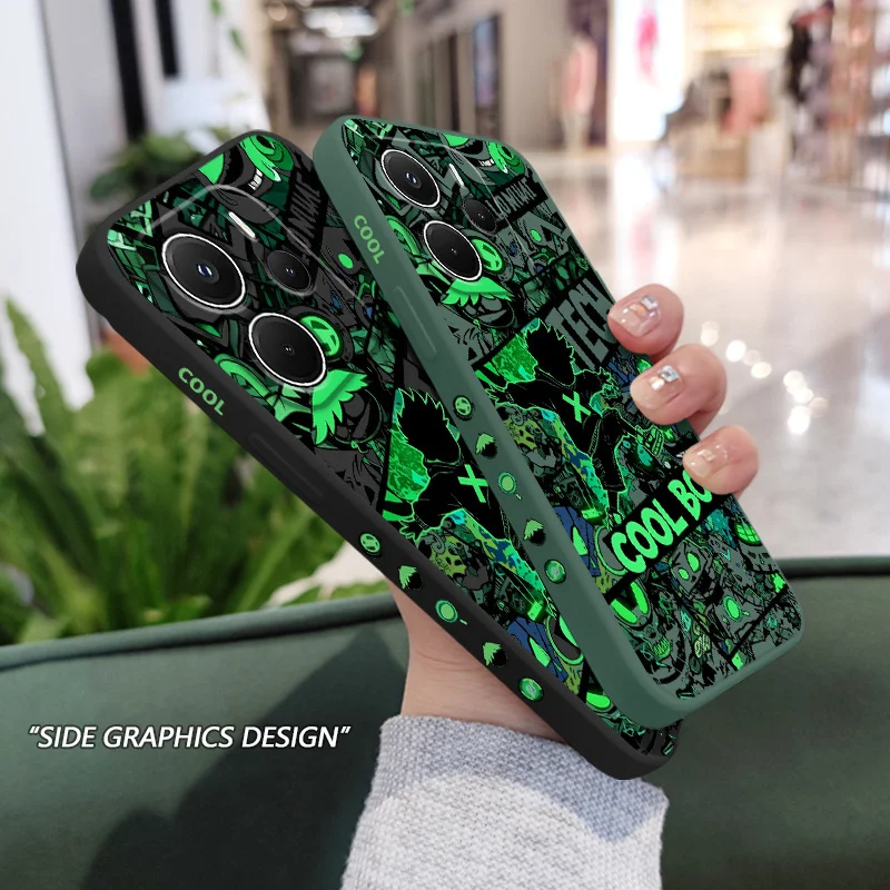 Cool Guy Graffiti Liquid Silicone Phone Case