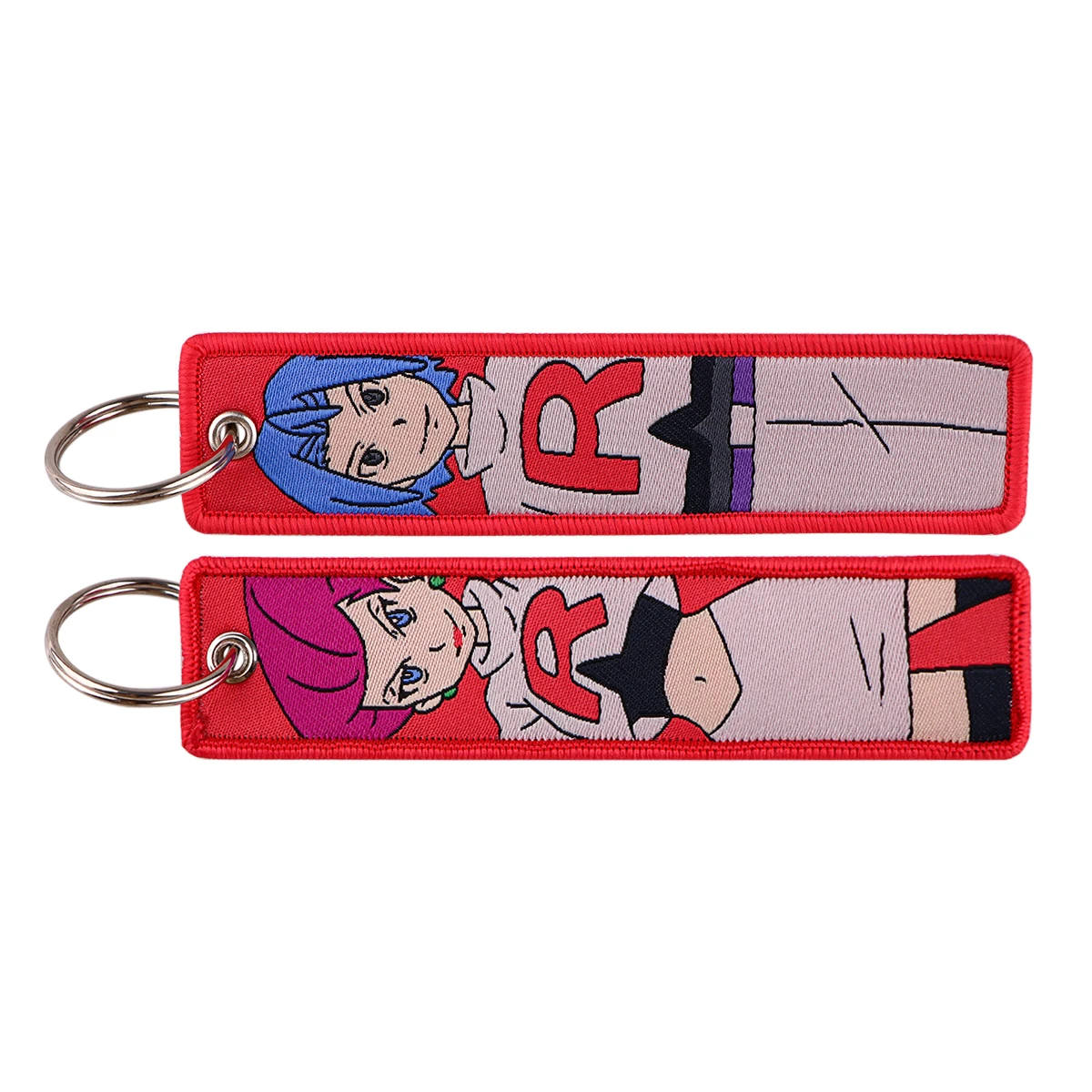 Charming Anime Cute Cartoon Embroidered Keychain | Stylish Key Holder & Accessory Gift