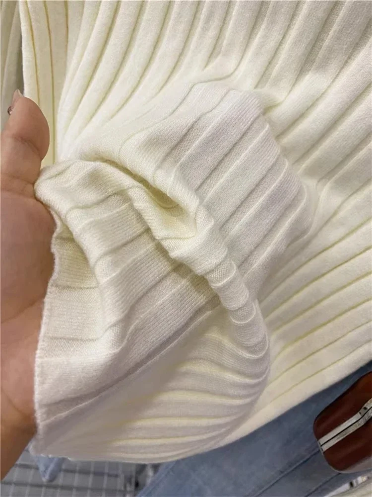 Zjaiss Women Knitted Sweater Autumn Winter 2025 Pullovers Turtleneck Long Sleeve Slim Versatile Basic Solid Female Sweaters - Image 6