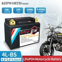 Batterie de démarreur de moto au Lithium 4L-BS 12V 3Ah 160CCA BMS intégré remplace la batterie Honda Husqvarna Kawasaki Suzuki Yamaha 1