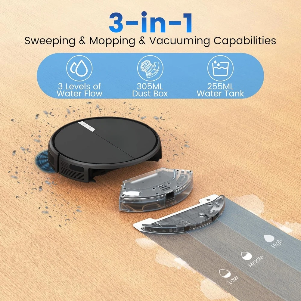 Commercial Washing Robots, Robot Vacuum And Mop, 3000Pa Strong Suction Power Self-Charging Vacuum, Washing Robots