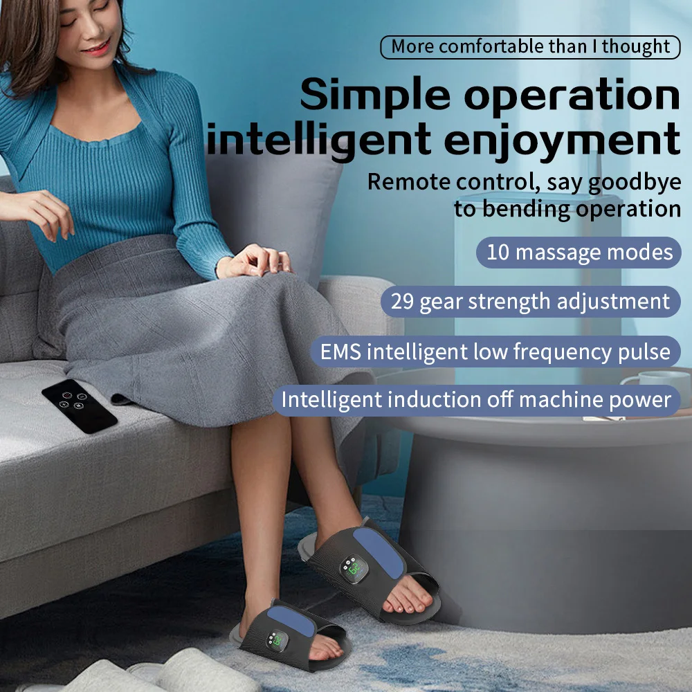 EMS Electric Foot Massager Pad Feet Massager Shoe Muscle Stimulation Massage Shoes Acupressure Device Deep Foot Massager Tool