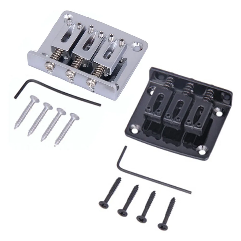 

Professional 3String Electric Guitar Bridge For Cigars Box With Srews And Wrench Guitars Parts Wrench Adjustable Saddle