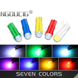 NGOUCIG 10Pcs T5 COB Indicator Dashboard W3W Instrument Car Led Bulb Plate Panel Meter Neo Wedge Warning Signal Lamp Light 12V