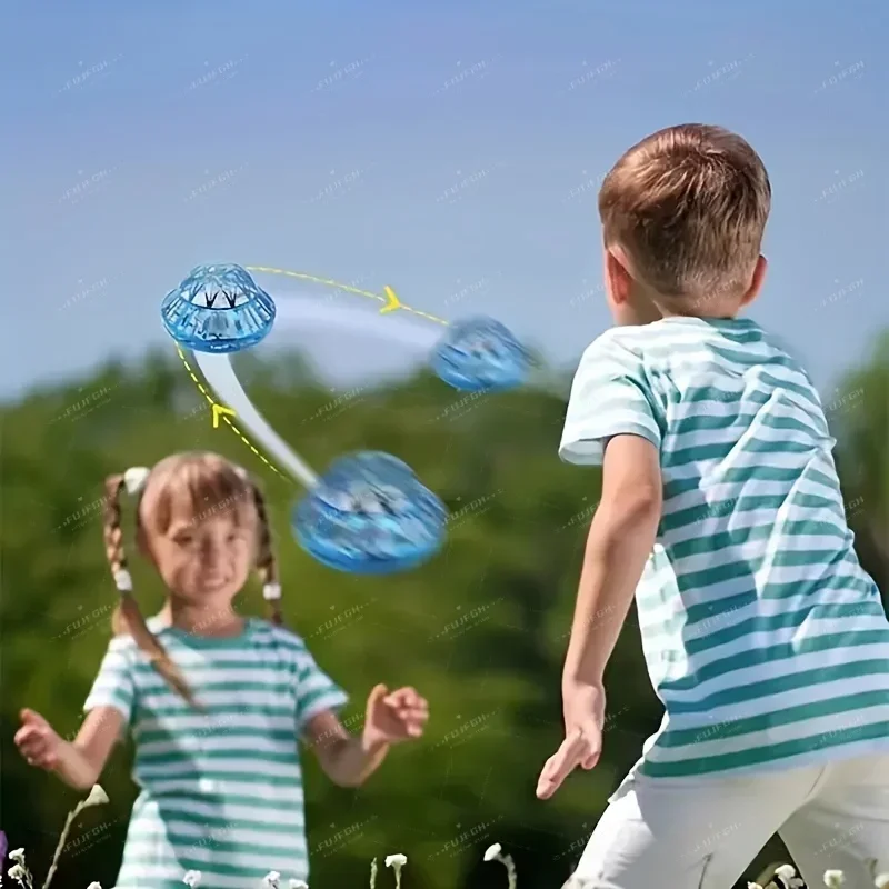 Flying Ball Boomerang Fly Toy Magic With LED Lights Drone Hover Ball Stress Release Flying Spinner Fidget Toys Kids Family Gifts