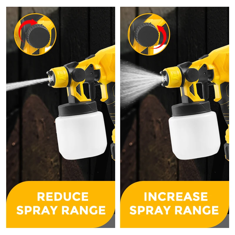 800ML Cordless Spray Gun 3 Spray Patterns High Power HVLP Electric Paint Sprayer for Painting Ceiling Walls Door Power Tools paint sprayer