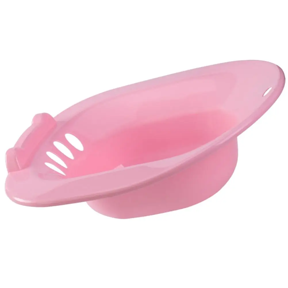 Pink Anti Spill Sitz Basin Sit Bath Tub Postpartum Care Hemorrhoid Inflammation Treatment Bathroom Fixture Hip Bath Basin