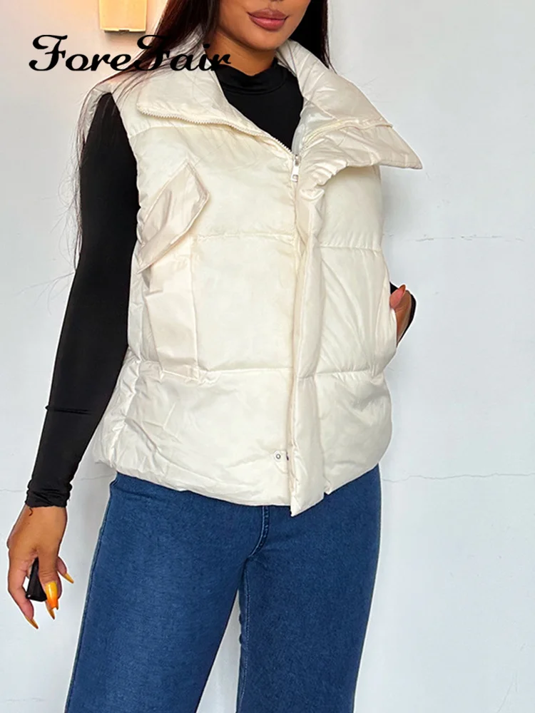 

Жилет Forefair женский однотонный, безрукавка из хлопка в Корейском стиле, свободная уличная верхняя одежда с хлопковой подкладкой