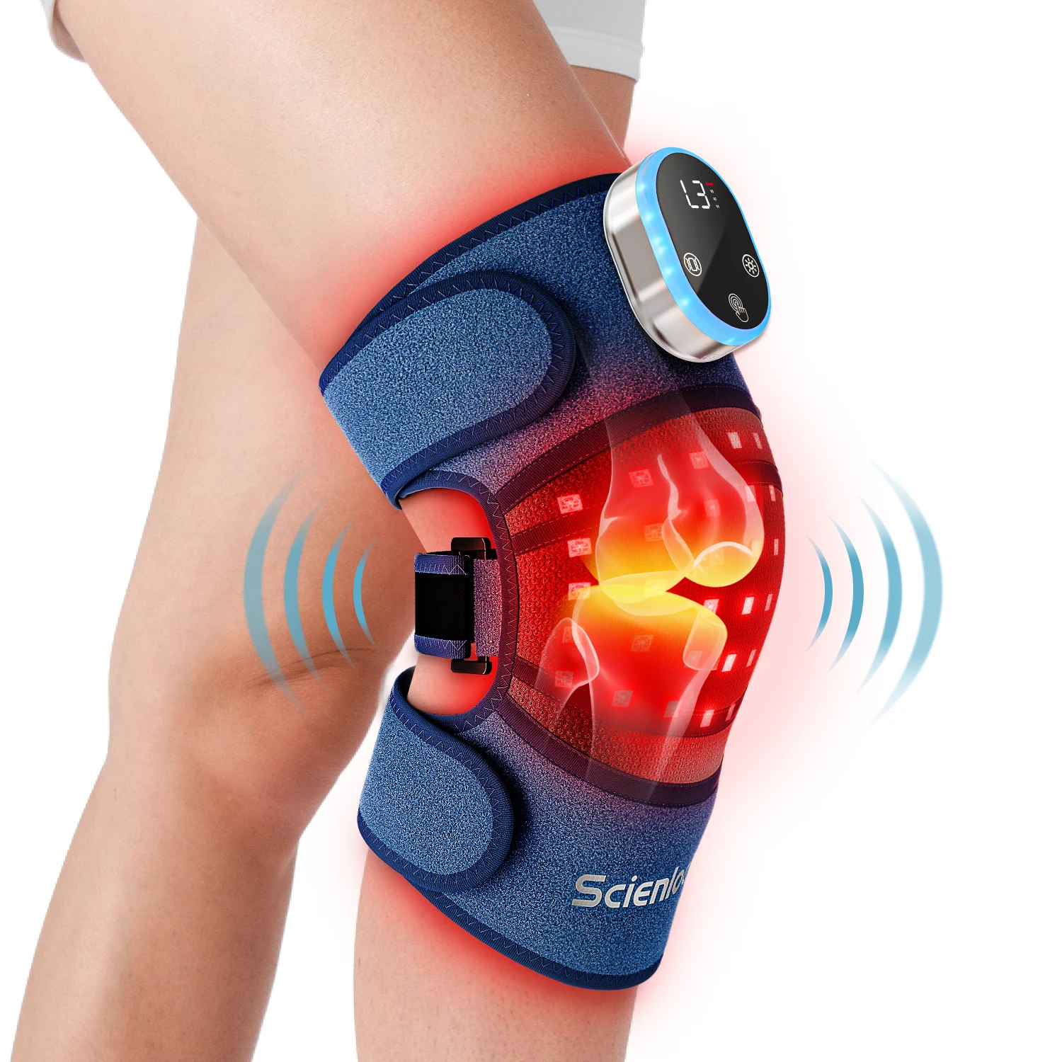 Red Light Therapy Wireless Knee Massager Tools Infrared LED Light Therapy Joint Vibration Massage Shoulder Elbow Brace