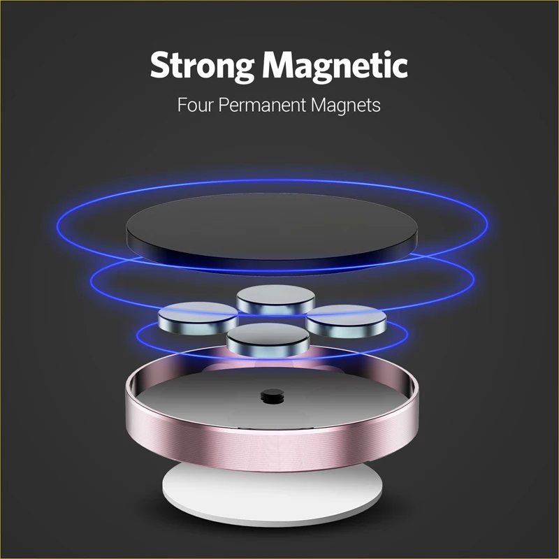 Magnetic Car Phone Holder For iPhone Samsung Magnet Mount 360 Degrees Rotate Car Holder for Phone in Home Wall Cell Stand