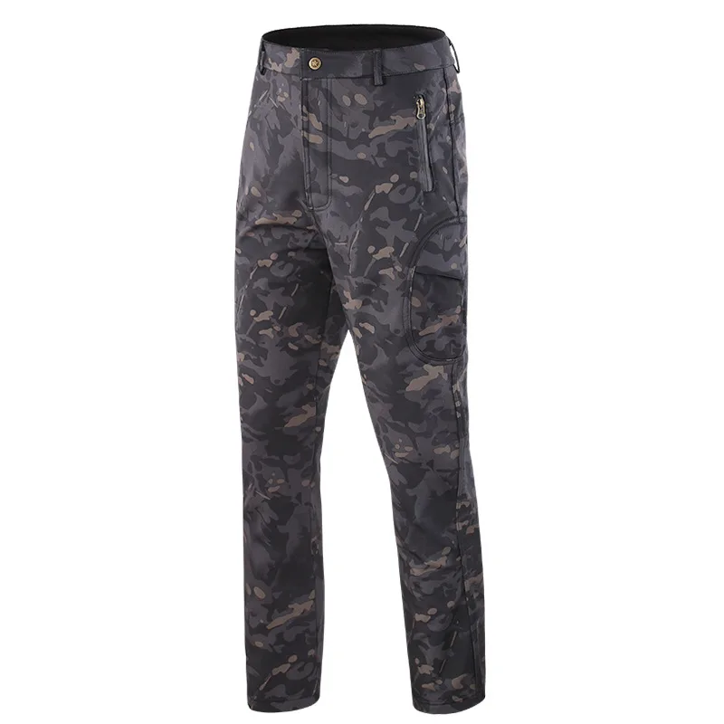 thumbnail image 1 of Chaqueta táctica para hombre, senderismo, piel de tiburón, ropa de concha suave, cortavientos, capucha de piloto de vuelo, chaqueta de campo de lana para exteriores, pantalones, 1 of 5