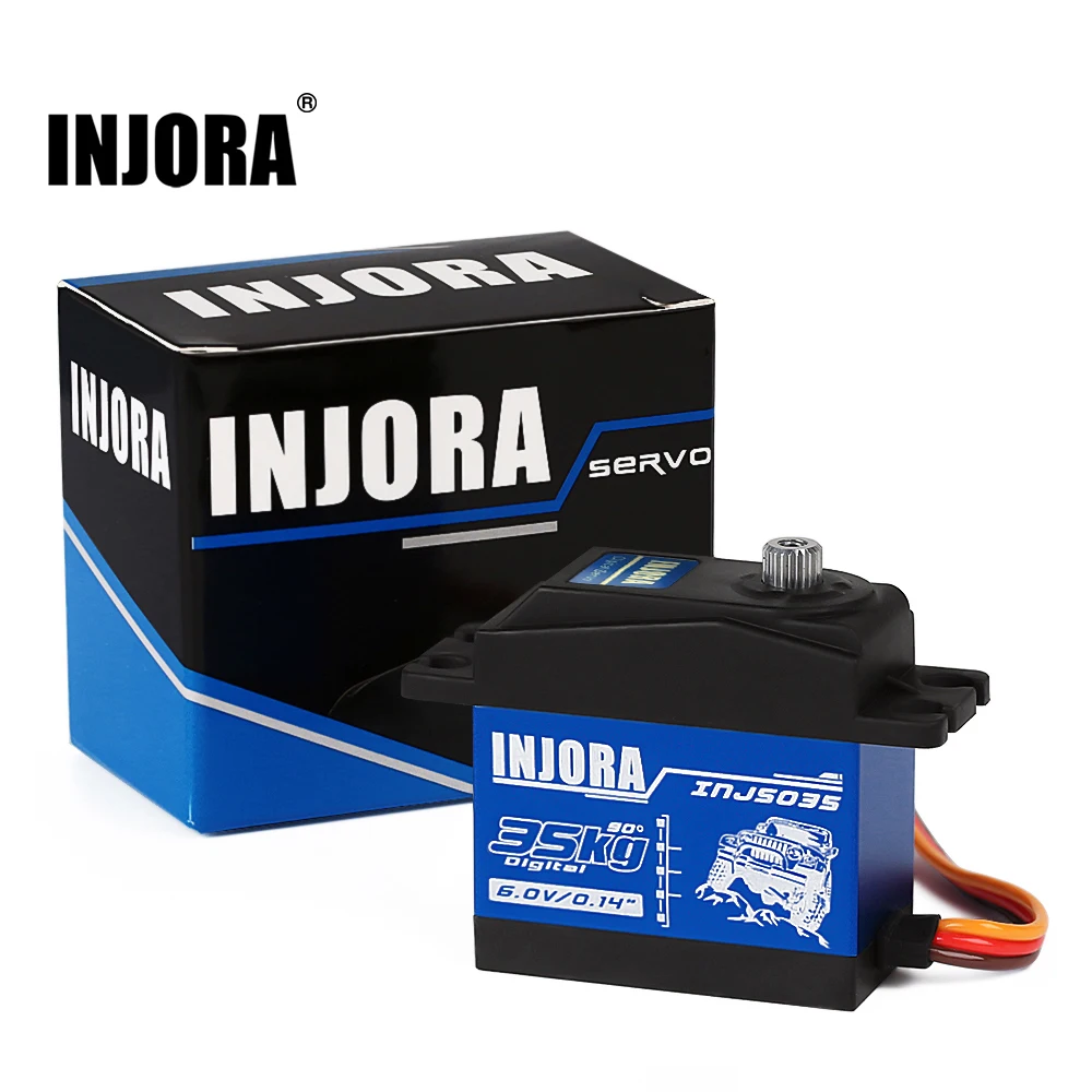 Digital Servo INJORA INJS025 INJS035 25KG 35KG Large Torque Waterproof for RC Car Crawler SCX10 Truck Robot Upgrade Parts