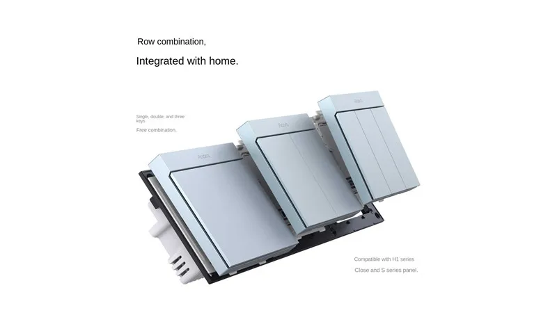H1M Smart Wall Switch With Neutral MARS-Tech 6 Colors Wireless Key Light Switch