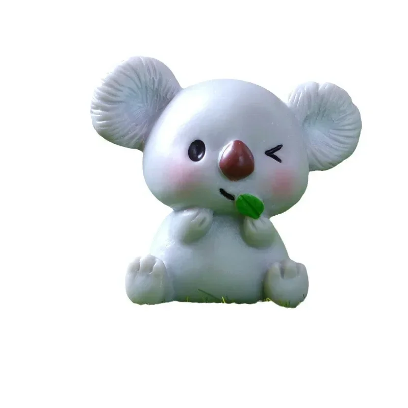 Cute Cartoon Koala Figurines Set for Home and Room Decor, DIY Desktop Accessories