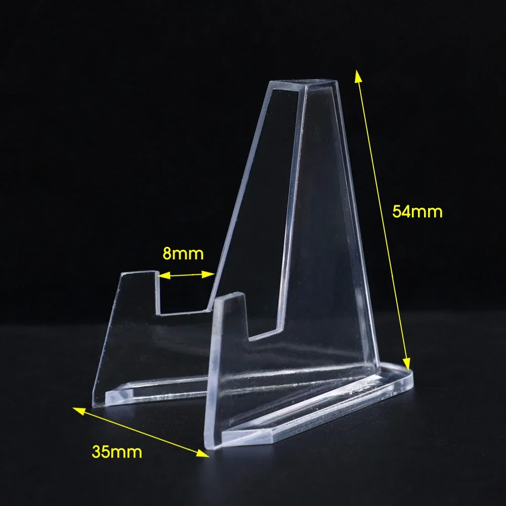 Mini Clear Acrylic idol Photo Card Display Stand Holder Transparent Small Easel Rack Commemorative Coin Capsule Support Rack photo card holder