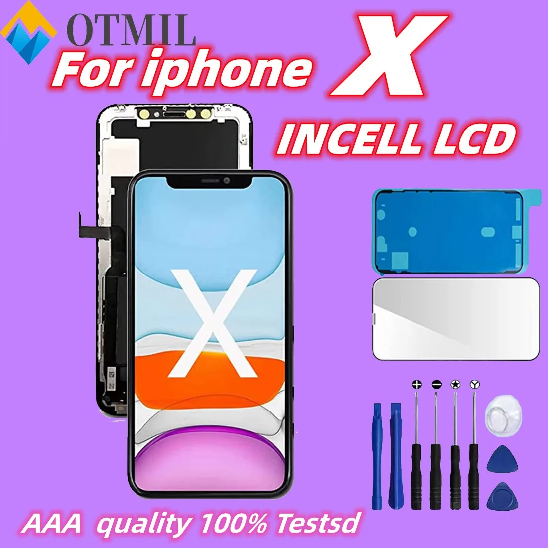

AA+++ Origina Best Choice incell LCD for iPhone X Display Screen With 3D Touch Digitizer Assembly No Dead Pixel Replacement
