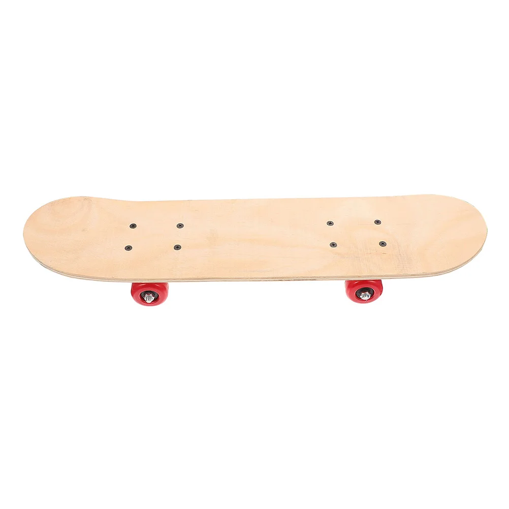 DIY Blank Skateboard Wooden Decks Longboard Wheel Truck Game Toys DIY Graffiti Skateboard For Kids Beginner Random Color 43x13cm