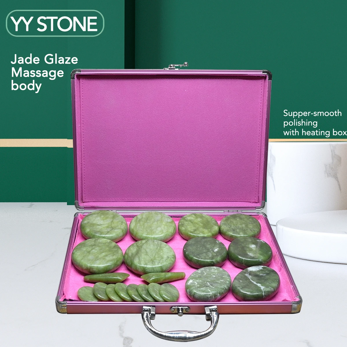 Tontin Hot Stone Massage Set Riscaldatore Box Alleviare Lo Stress Mal Di Schiena Assistenza Sanitaria Digitopressione Lava Pietre Di Basalto Per L'Ass