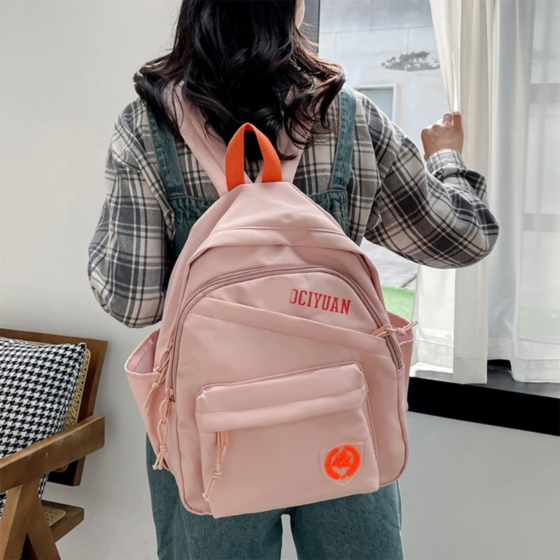 Stylish School Bag Nylon Backpack Book Bags for Easy Carrying of Necessities