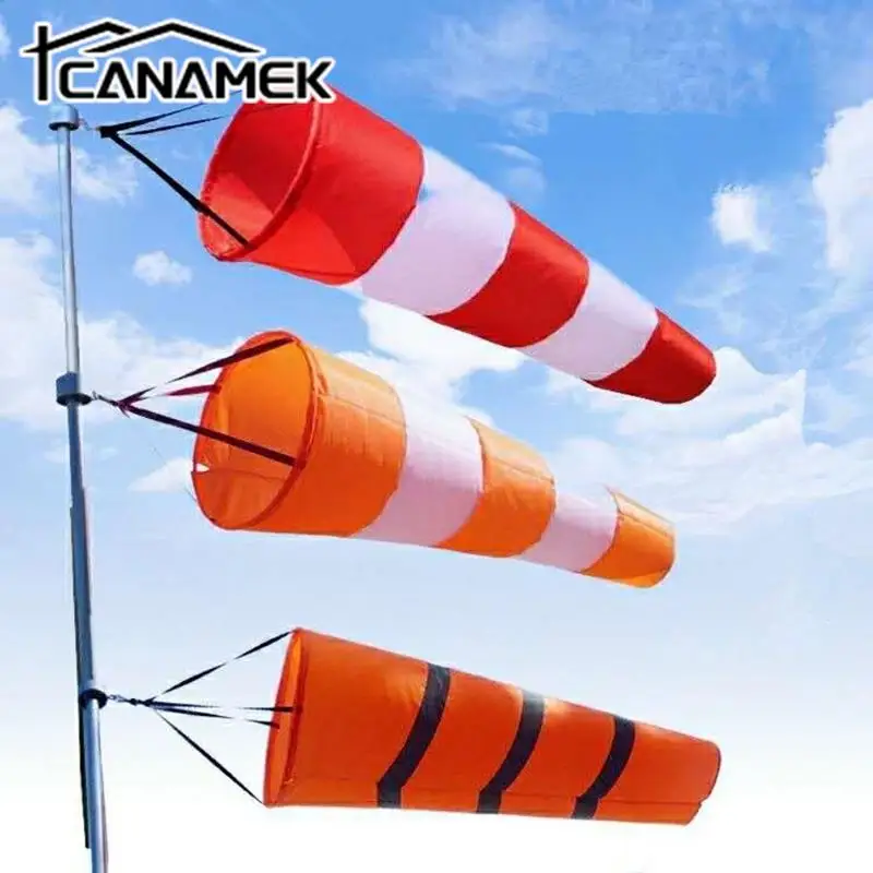 

1PC 80cm Reflective Windsock Airport Aviation Wind Direction Measurement Windbag Garden Rip-stop Weather Vane Weathercock