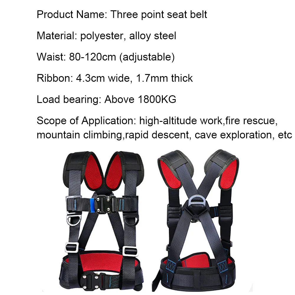 High-altitude Work Safety Belt Three Point Harness Safety Ropes Hook safety harnesses anti fall safety rope set Outdoor Rock Climbing Electrician Construction Equipment