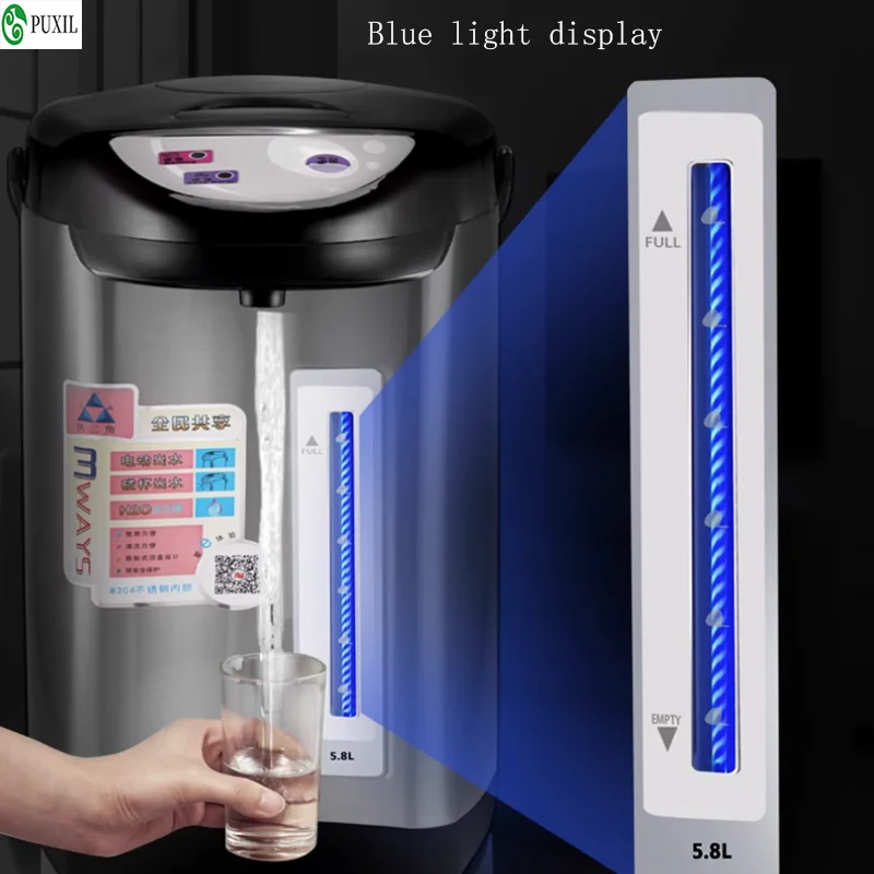 220V 5.8L electric kettle water heater hot water boiler drinking water pump 24H automatic insulation SUS pot 5