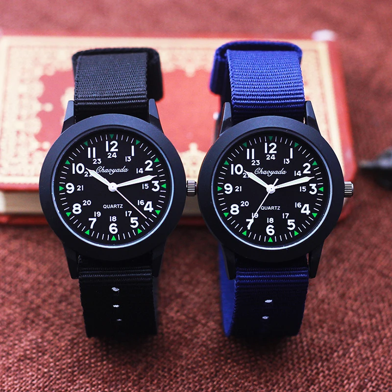 2024 famous brand chaoyada high quality fashion children boys girls students man canvas Breathable Sweat-proof 24hours watches 6