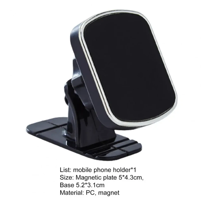 Universal Magnetic Car Phone Holder with One-Hand Operation