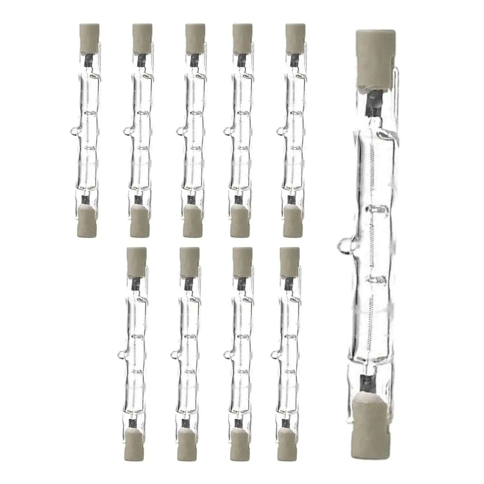 

10Pcs Halogen Bulbs 360° Beam Angle R7S Bulbs for Work Floor Lamps Home