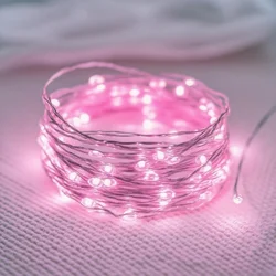 LED Fairy String Lights for Home and Event Decoration (Pink)