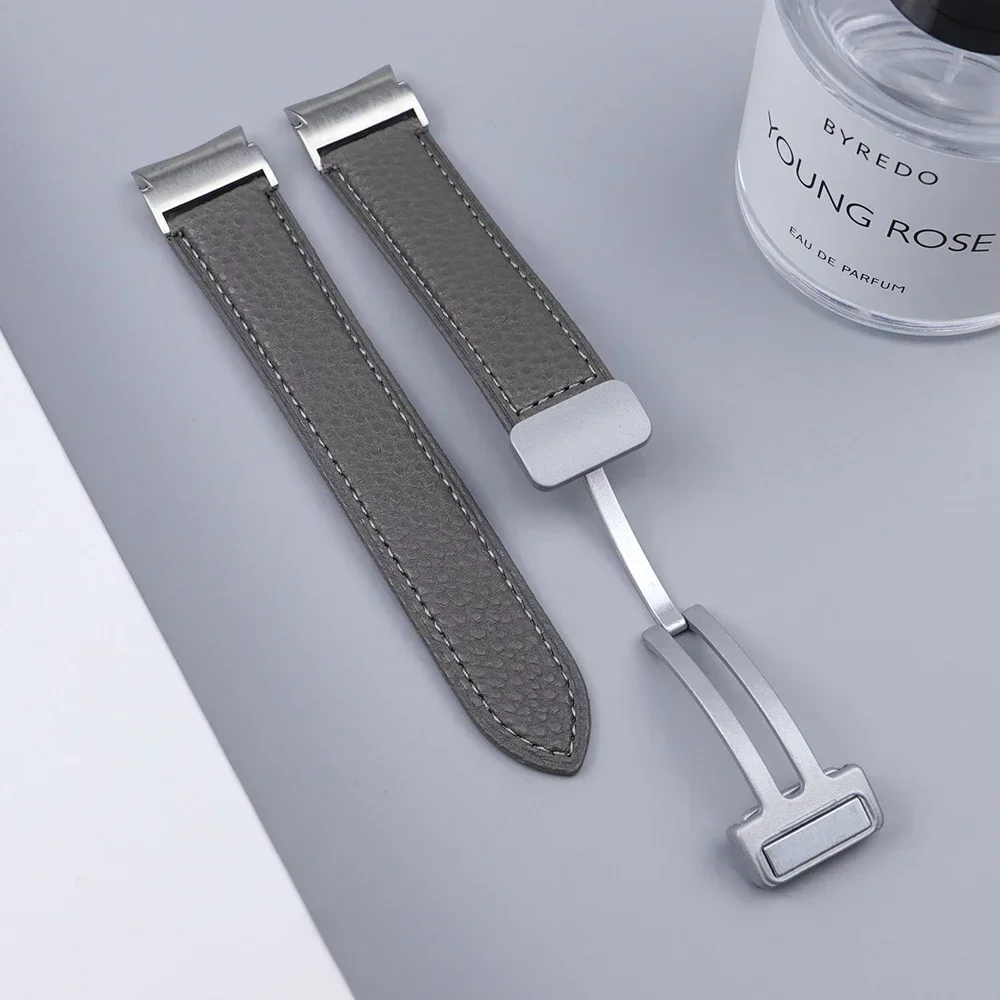 Premium No-Gaps Leather Band with Magnetic Buckle Strap
