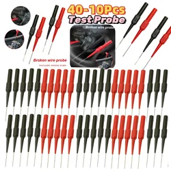 Professional Diagnostic Multimeter Test Lead Extension Kit with Piercing Needle Tips - 0.7MM - 10Pcs