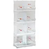 Set of 4 Stackable Breeding Bird Cage for Canary Finch Small Birds (White) 1
