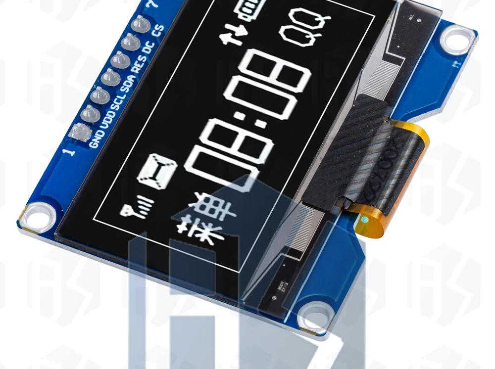 EGBO 1,54 Zoll 7PIN Weiß Blau OLED Bildschirm Modul SSD1309/CH1116G Laufwerk IC SPI Schnittstelle 128*64 – Detail 32