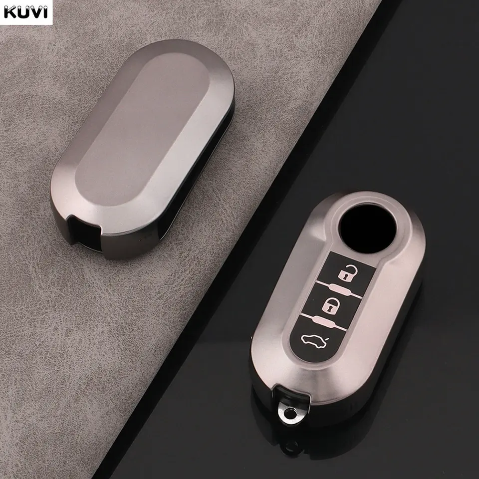 Housse De Protection Couvre Clé Fiat Pour Clé De Voiture En TPU Pour Fiat 3 Boutons 500 500L Brava Bravo Doblo Ducato Fiorino Punto Panda Palio Qubo Scudo Sedici Stilo Lancia Flip