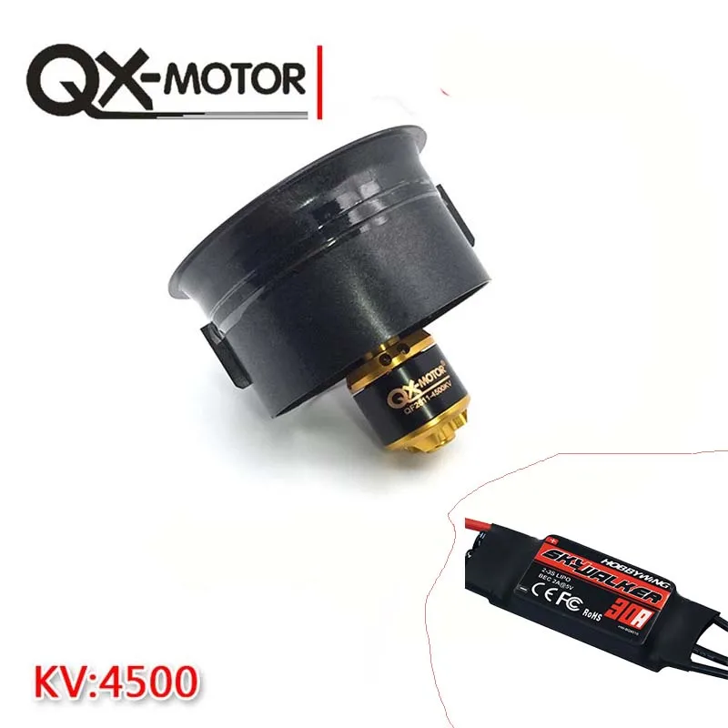 64Mm Edf Set Qf2611-4500Kv Motore Con Ventola Canalizzata A 5 Pale Hobbywing Skywalker 30A Esc Per Aereo Fms Rc