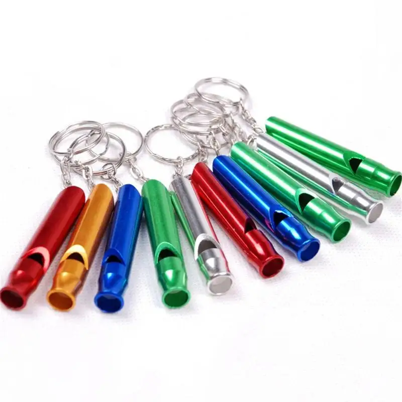 1/3Pcs Kleine Multifunktionale Aluminium Notfall Überleben Pfeife Schlüsselbund Camping Wandern Outdoor-Tool Ausbildung Pfeife – Detail 3