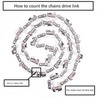 14"/35cm Chainsaw Chain Blade 3/8"LP.043/1.1mm 50DL Wood Cutting Chainsaw Parts Fit For Stihl MS170/MS180 Saw CD91VS50DL 2