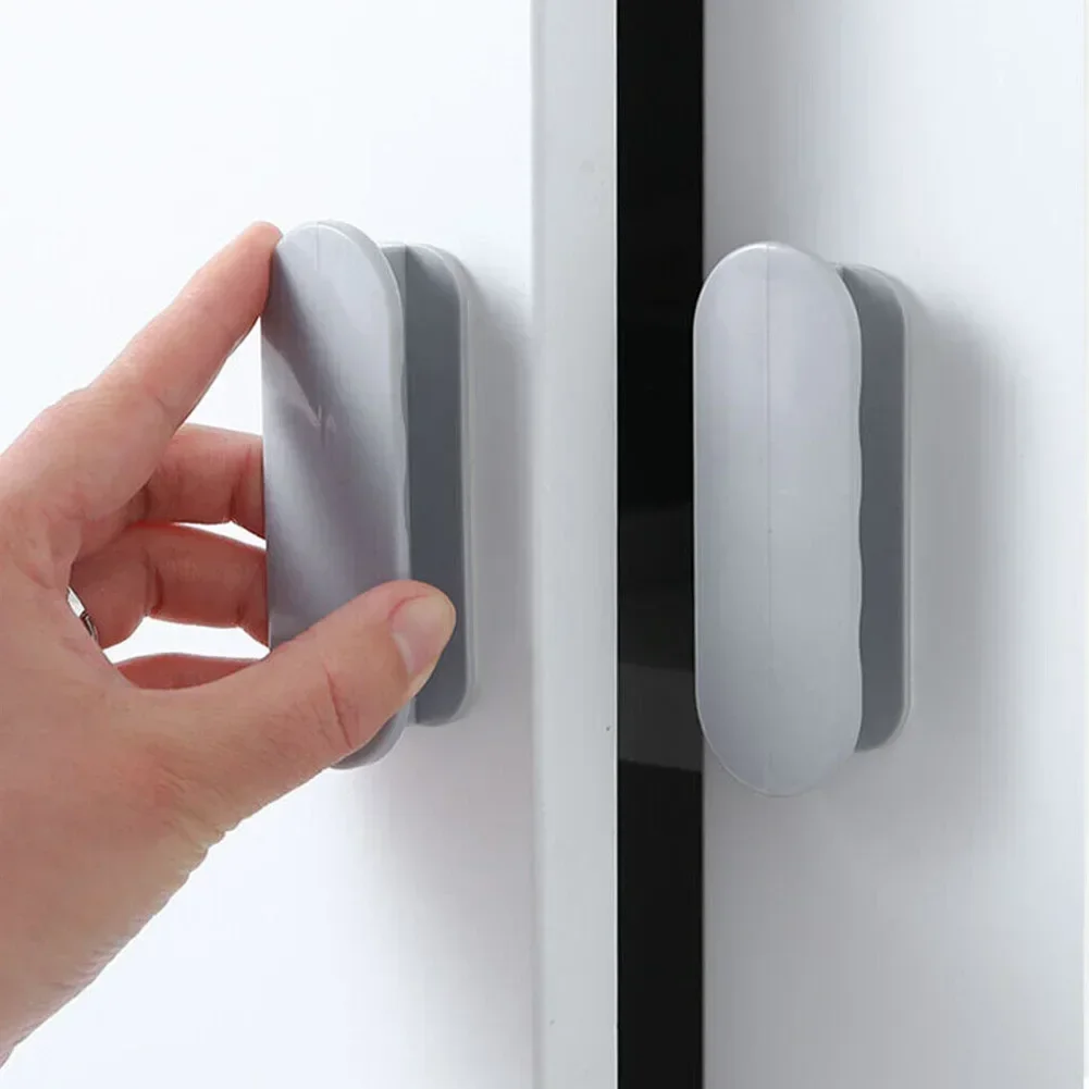 2Pcs Sliding Door Handles Furniture Knobs Self-adhesive Multi-purpose Plastic Cabinet Wardrobe Pulls Balcony Gate Glass Pulls door handles cabinet handles