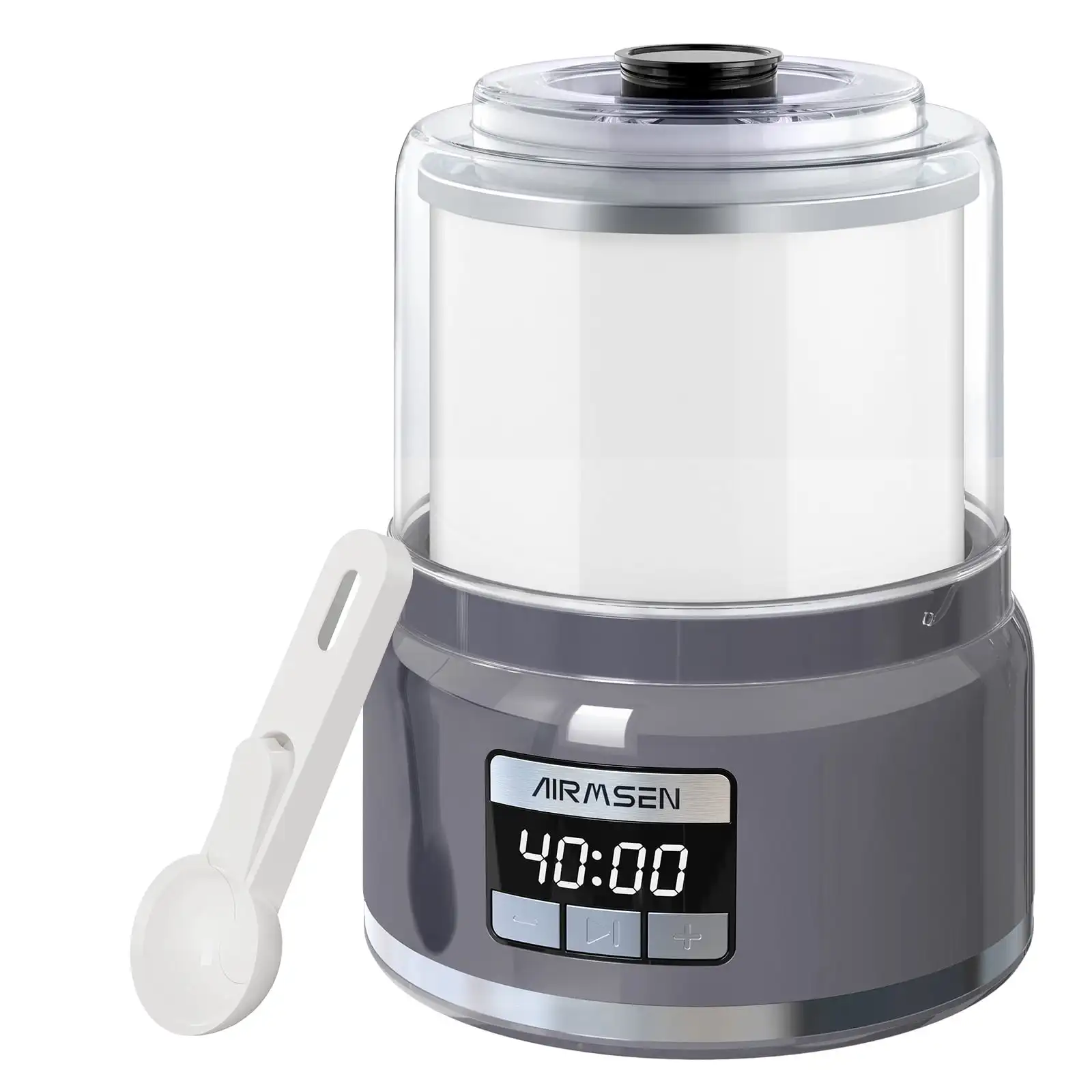 AIRMSEN 2.1 Qt Ice Cream Maker Machine with LED Screen and Timer, Electric Frozen Yogurt Maker for Home, Gray 6