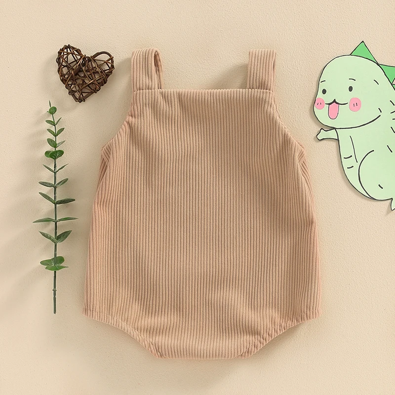 소녀 소년 Romper 작업복 바디 슈트 기린 수 놓은 단추 스트랩  점프 슈트 여름 옷