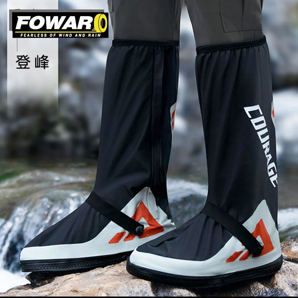 Riding Motorbike Rain Shoe Covers Waterproof Wear Motorbike Tall Rain Shoes Non-slip Foot Cover